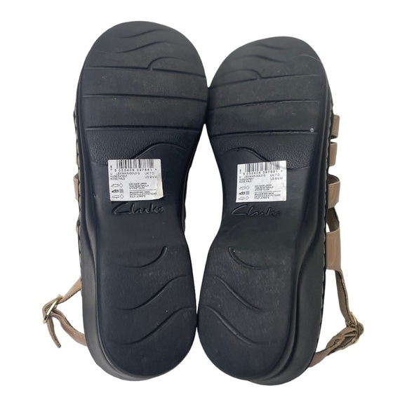 Collection By Clarks Women’s Nude Colored Patent Lightweight Heeled Sandals - Picture 6 of 9